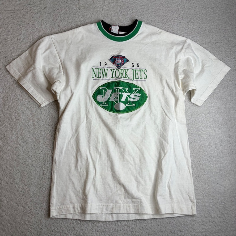 Vintage Legends Athletic New York Jets NFL 75th Anniversary T-Shirt Mens Large